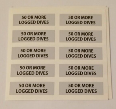 SSI Dive Log Aufkleber - 50 Tauchgänge x 50 - 475029