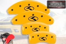 2022 Sportage Front + Rear Yellow MGP Brake Disc Caliper Covers "K" Logo