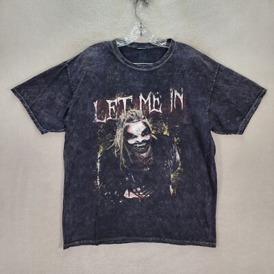 WWE Authentic Bray Wyatt The Fiend Let Me In Acid Wash Tee T Shirt Mens Size L