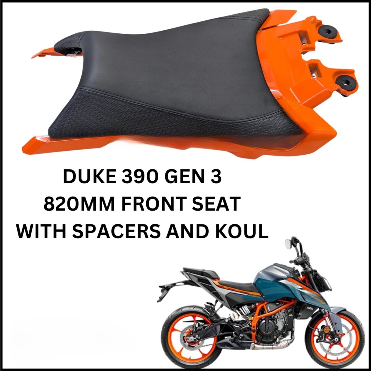 KTM　バイクシート　Duke390　2024年製 Rider Seat Kit Assembly 820mm Black Best Fits KTM DUKE GEN 3 390