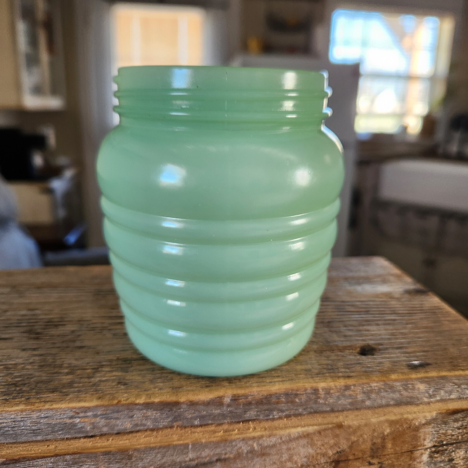 Fire King Jadeite Grease Jar Green Jadite Vintage 1940's Anchor Hocking