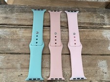 Apple Watch Silicone Band Strap 3/Pc Series 1/2/3/4/5/6/ Sz 42/44mm M/L NEW