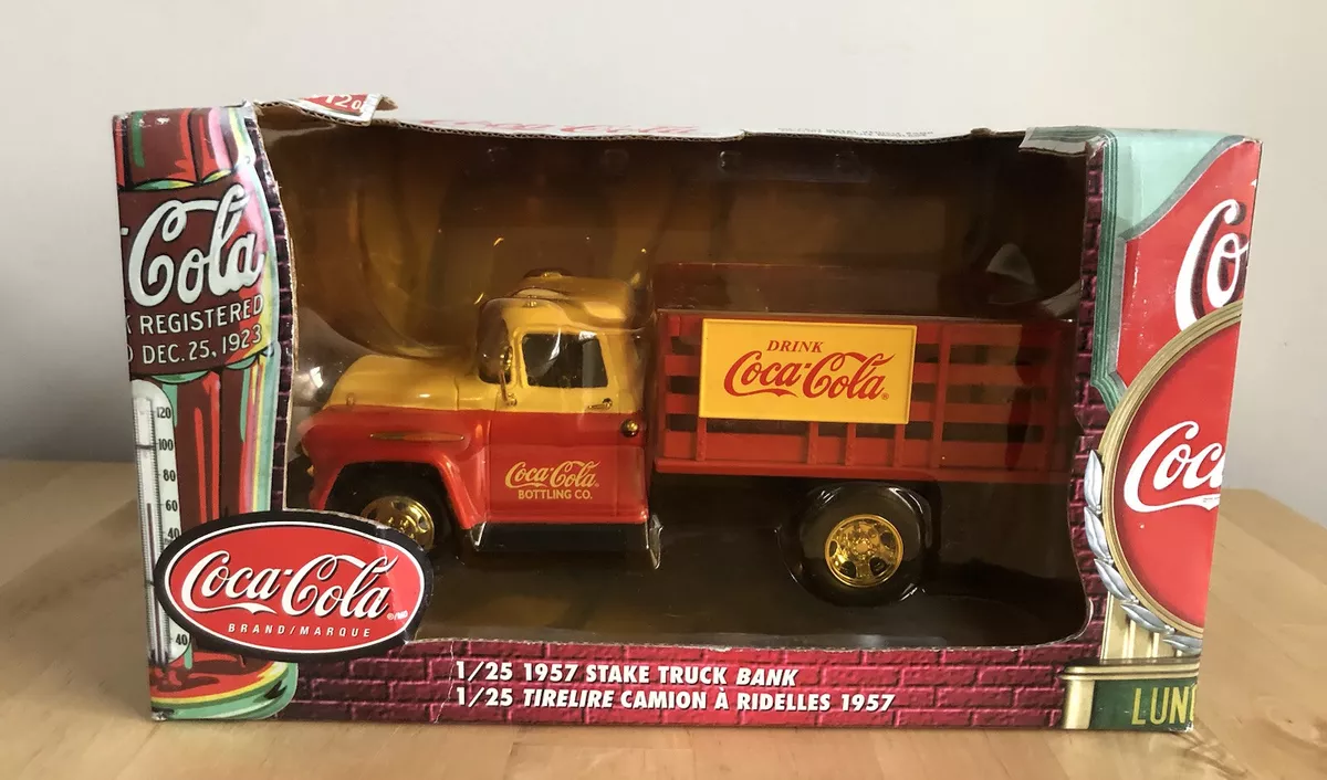 Coca Cola 1957 STAKE TRUCK BANK 1:25 scale Die Cast Replica Toy Banks Vintage