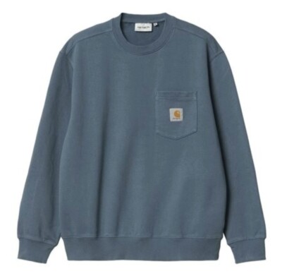 NWT Carhartt WIP Pocket Crewneck Sweatshirt in Popsicle Storm Blue 