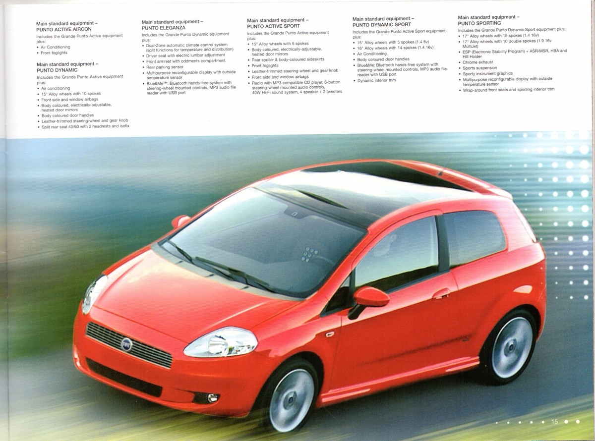 Car Fiat Punto 2004 Isofix Tokyo Seat Covers (eco Leather) Fiat