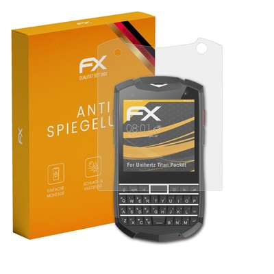 atFoliX 3x Panzerfolie für Unihertz Titan Pocket Schutzfolie matt&stoßfest Folie