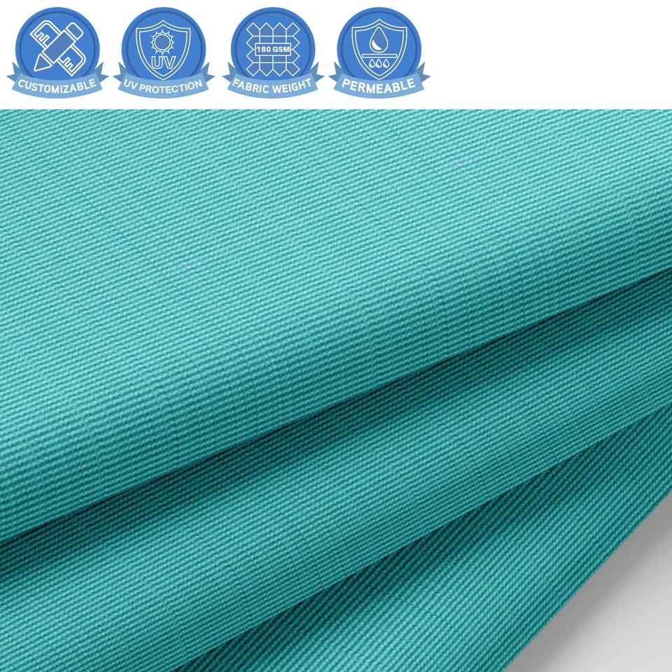 8 FT Turquoise Fabric Roll Sunwind Screen UV Block Shade Cloth patio Yard - Image 3 of 4