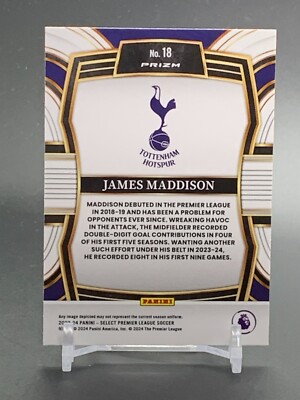2023-24 Panini Select EPL Equalizers #18 JAMES MADDISON Tottenham