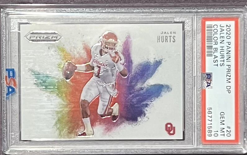 Jalen Hurts Panini Prizm Draft Picks Color Blast #20 Base