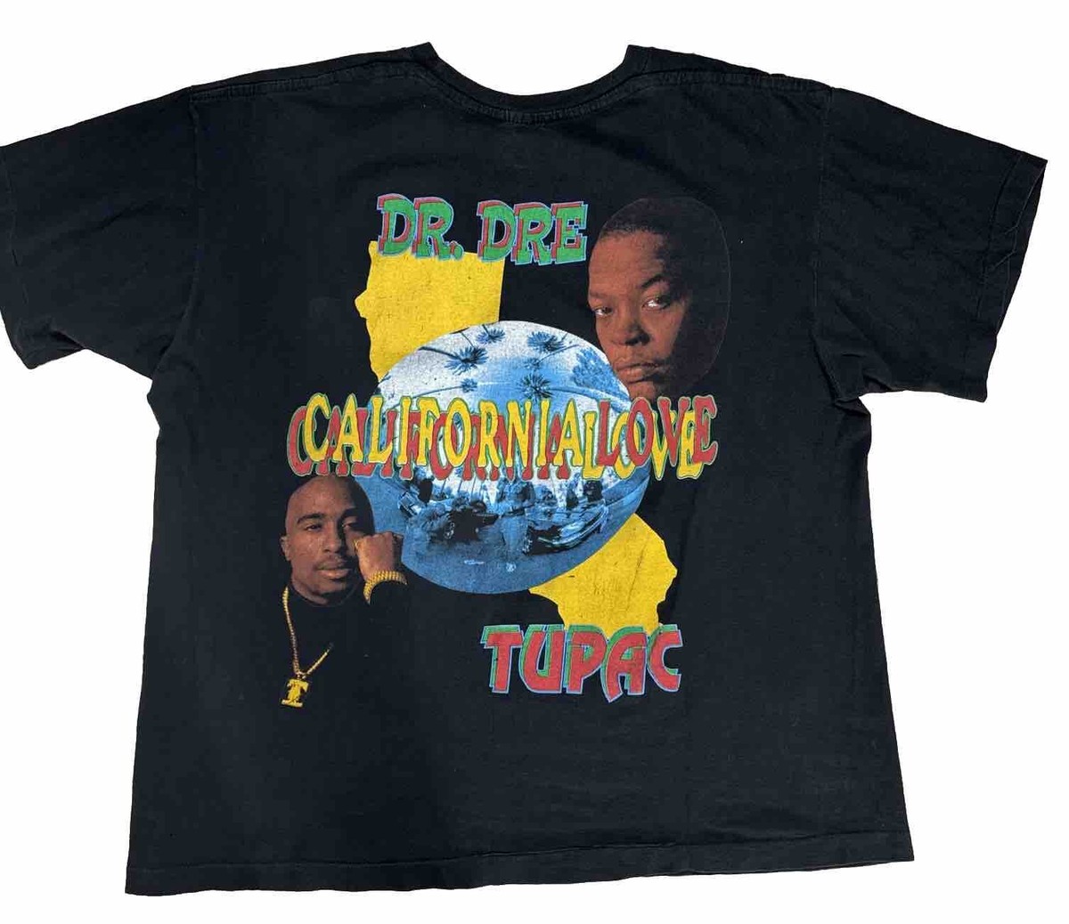 90's Vintage Tupac 2Pac Dr Dre California Love Rap Tee size 90's Vintage Tupac 2Pac Dr Dre California Love Rap Tee size