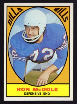 1967 NM-MT TOPPS AFL FOOTBALL CARD ~ RON McDOLE BUFFALO BILLS ~ SUPER SHARP CARD