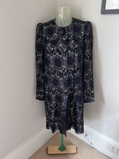 Milly Of New York Navy & White Daisy Lace Jacket Sz Us 4 Uk 8