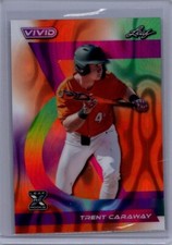 Trent Caraway 2024 Leaf Vivid Baseball 1/1 Pre Production Proof