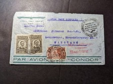 1934 Brazil Airmail LZ 127 Graf Zeppelin Cover Sao Paulo to Hamburg Germany