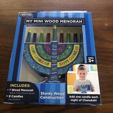Rite Lite My Mini Wood Menorah With Removable Wood Candles Ages 3+ NIB