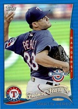 2014 Topps Opening Day #15 Martin Perez color match Blue #/2014