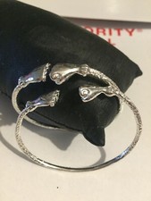 set of west indian sterling silver .925 bangles , baby size