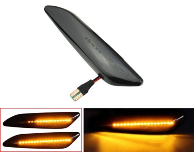 NSLUMO Frecce Laterali LED Dinamiche Progressive Per Lancia Delta III 844 E Ypsilon 312/846 - Fumé Nero - Indicatori Di Direzione Laterali Omologati E4