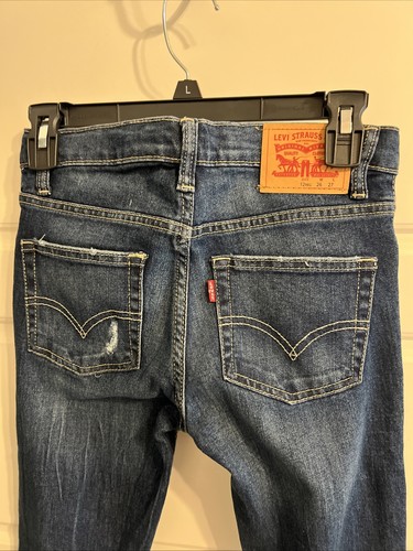 Signature by Levi Strauss & Co Boy's Taper 12 Regular Distressed Jeans W26 L27 - Picture 3 of 3