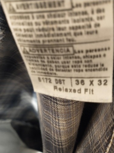 Carhartt - 36W x 32L Relaxed Fit Flannel Lined 5 Pocket Jeans - Picture 5 of 7