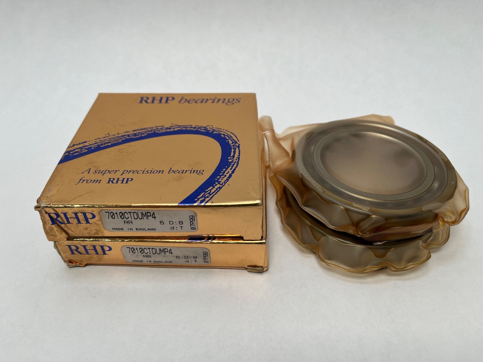 High-Precision RHP 7010CTDUMP4 Bearing 50x80x16mm 2Pcs England Made