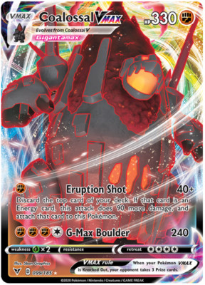 COALOSSAL VMAX 099/185 VIVID VOLTAGE POKEMON (ULTRA, NM)