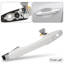 1x Front Left Exterior Door Handle For 2006-2011 Honda Civic 2009-2014 White
