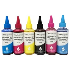 100ml Subli-Sharp Dye Sub Sublimation Ink 6 Colours for Epson Printers