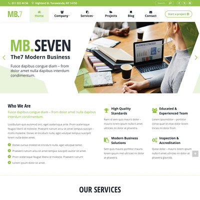 Modernes Business Website Design mit kostenlosem VPS Webhosting und Installation