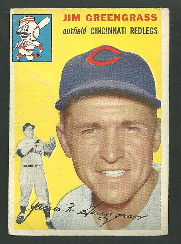 1954 Topps #22 Jim Greengrass Vintage Baseball Card MLB Cincinnati