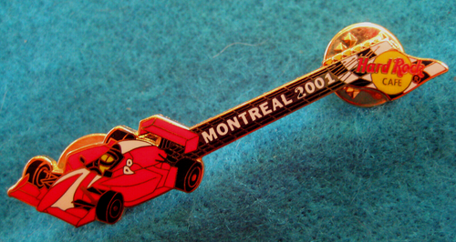 MONTREAL CANADA FORMULA ONE F1 RACE CAR GUITAR FLAG 2001 Hard Rock Cafe PIN LE