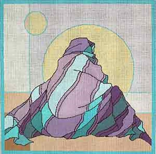 Needlepoint Handpainted Sundance Designs Moon Mother 14x14 - Picture 2 of 4
