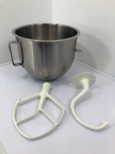 KitchenAid Hobart Vtg Model K5-A White 10 Speed Lift Stand Mixer & Attachments - Picture 22 of 24