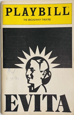 Evita - Broadway Playbill - Jan 1982 - Derin Altay, James Stein