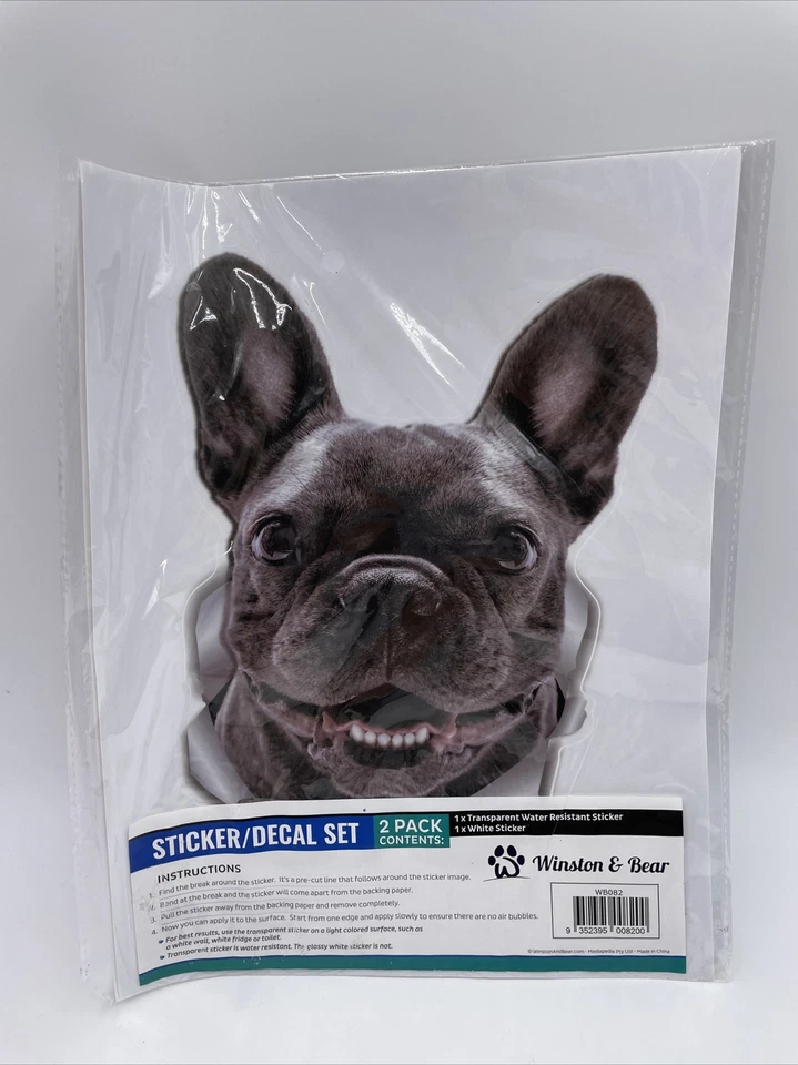 ¡Nuevo! Pegatinas 3D para perro - Pack de 2 - Pegatinas Bulldog Francés para pared Foto 2 de 4