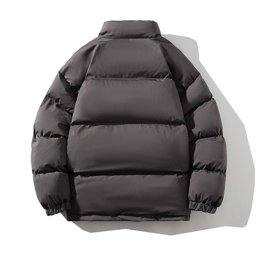 Men Fleece Lined Puffer Jacket Quilted Padded Loose Casual Winter Warm Coat Zip - Picture 10 of 17