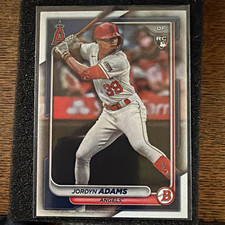 Topps 2023 Bowman Jordyn Adams Los Angeles Angels #27 Rookie MLB Baseball Card. rookie card picture