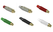 Amphenol - ACPR - Diecast RCA Connector Female - Phono Socket RED GREEN NICKER