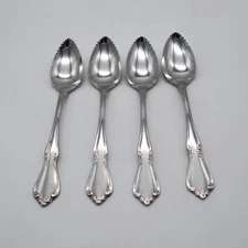 Oneida CHATEAU Set of 4 Fruit Spoons Grapefruit Oneidacraft Deluxe Stainless