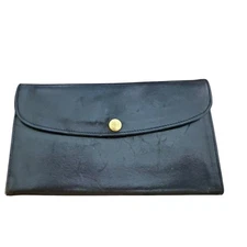 Vintage Coach Envelope Black Leather Wallet
