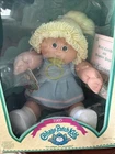 Vtg 1985 Cabbage Patch Kids Doll Blonde Green Eyes Pacifier Orig Box NEW READ
