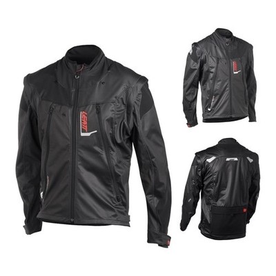 Enduro Jacke Leatt 4.5 Lite schwarz grau leicht Offroad Jacket Motorrad-Jacke