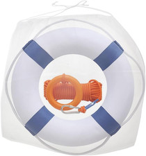 20Inch Throwable Life Preserver Ring with 98.4FT Floating Rescue Rope - Emergenc