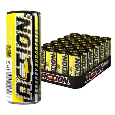 ACTION Energy Drink Sugarfree 24 Dosen x 250ml zuckerfrei - inkl. Pfand