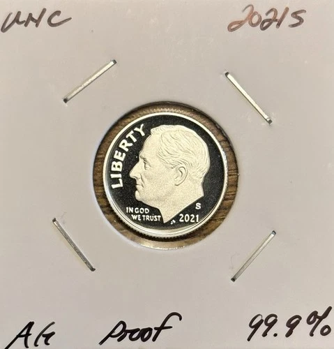 2021 S Proof Roosevelt Dime 99.9% Silver