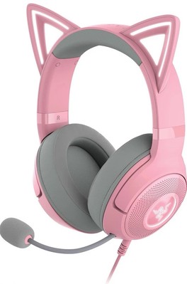 Razer Kraken Kitty V2 Wired Gaming Headset w/Chroma RGB-Quartz ED Pink PC/PS/MAC
