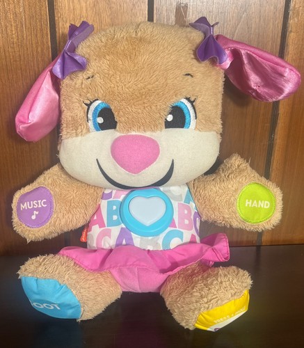 Fisher Price Laugh & Learn Smart Stages Puppy Sis Educational Plush Toy *WORKS*