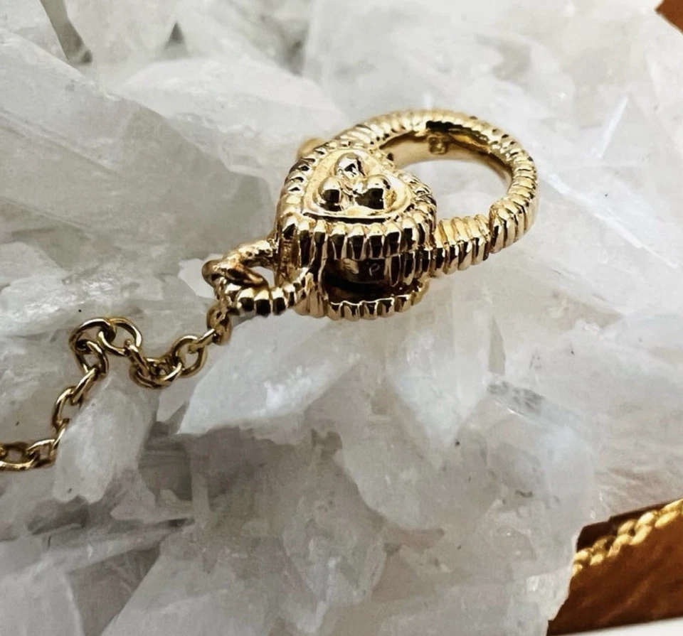 Colar pingente angélica cristal canário folheado a ouro 14K Judith Ripka novo com etiquetas - Imagem 4 de 4