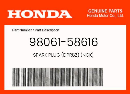 Honda Genuine Spark Plug Dpr8Z Ngk - 98061-58616