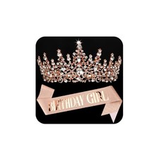 BIRTHDAY GIRL Sash for Women Happy Birthday Sashes and Crowns for Girls Crystal